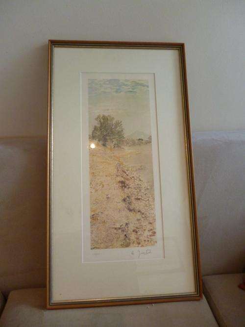 Adolph Jentsch. SIGNED LIMITED EDITION PRINT187/350. Framed. Namibian scene. COURIER OPTION